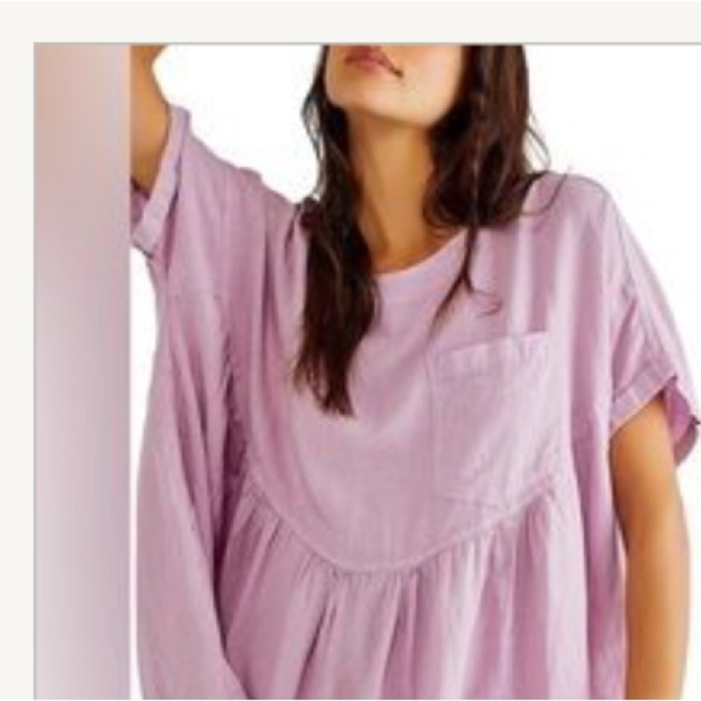 Free People Moon City Lavender Top